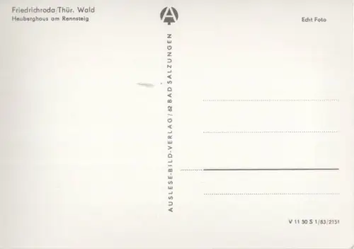 Friedrichroda - Heuberghaus am Rennsteig