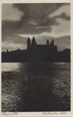 Speyer - Dom bei Nacht - ca. 1950