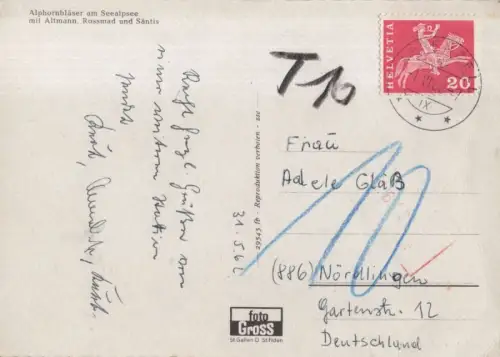 Schweiz - Seealpsee - Schweiz - Alphornbläser