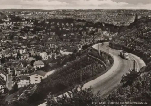 Stuttgart - Blick von der Neuen Weinsteige - 1968