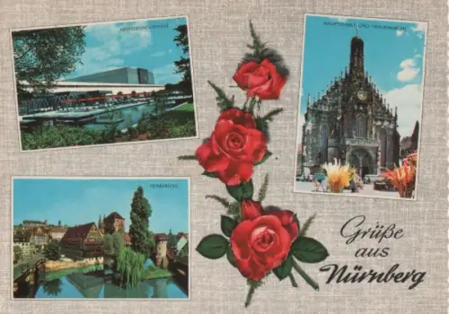 Nürnberg - u.a. Hauptmarkt und Frauenkirche - 1970