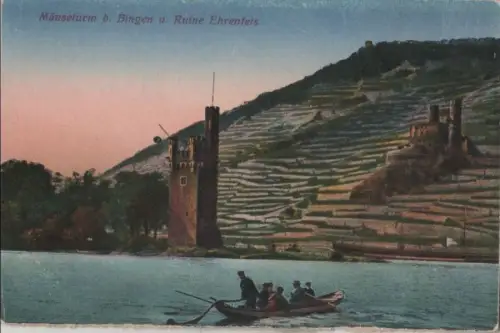 Rüdesheim, Ruine Ehrenfels - Mäuseturm - ca. 1920