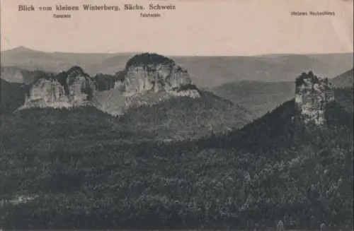 Sächsische Schweiz - Blick vom kleinen Winterberg - ca. 1935