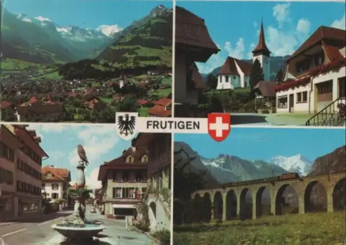 Schweiz - Schweiz - Frutigen - u.a. Kirche mit Blumenpracht - 1982