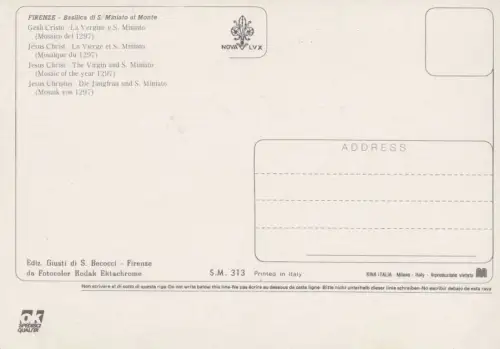 Italien - Florenz - Firenze - Italien - Basilica, Mosaico