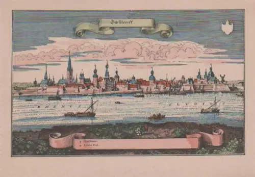 Düsseldorf - Stich von Merian 1647 - ca. 1955