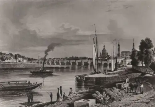 Dresden - vom linken Elbufer - 1984