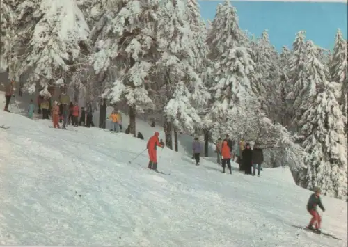 Skifahrer am Hang - 1983