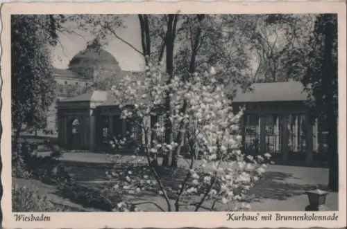 Wiesbaden - Kurhaus mit Brunnenkolonnade - 1954