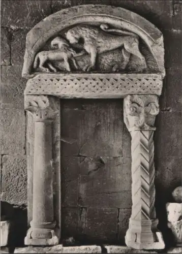 Gelnhausen - Kaierpfalz, Säulen eines Kamins - 1971