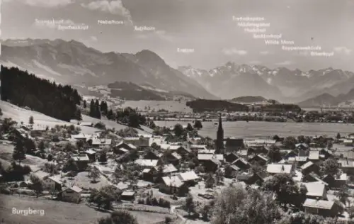 Burgberg m. Allgäuer Hochgebirgskette - 1957