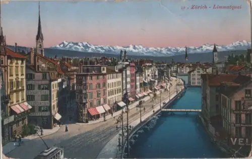 Schweiz - Schweiz - Zürich - Limmatquai - ca. 1920