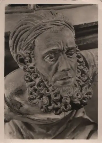 Nürnberg - St. Lorenz, Selbstbildnis Adam Kraft - 1957