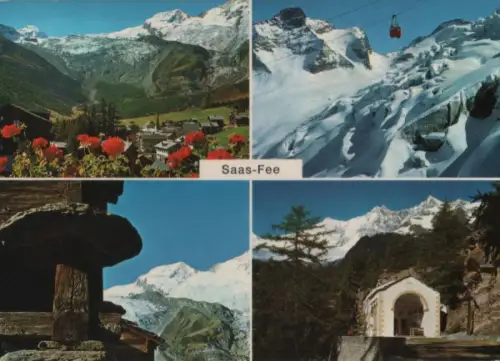 Schweiz - Schweiz - Saas-Fee - mit 4 Bildern - ca. 1985