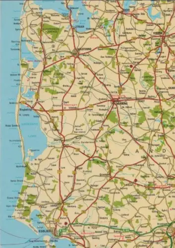 Dänemark - Dänemark - Dänemark - Danmark - Übersichtskarte - ca. 1985