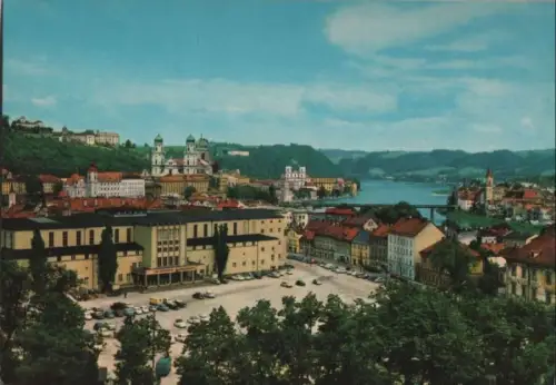 Passau - Blick zur Nibelungenhalle - ca. 1975