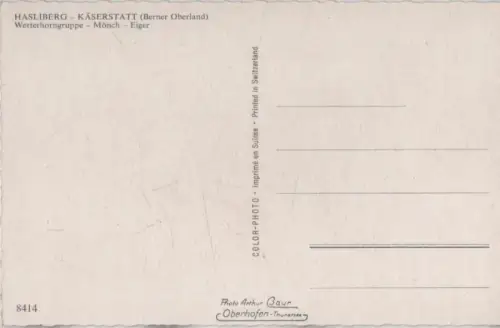 Schweiz - Hasliberg - Schweiz - Käserstatt