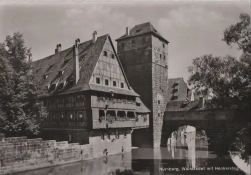 Nürnberg - Weinstadel mit Henkersteg - 1955