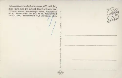 Forbach - Schwarzenbach-Talsperre