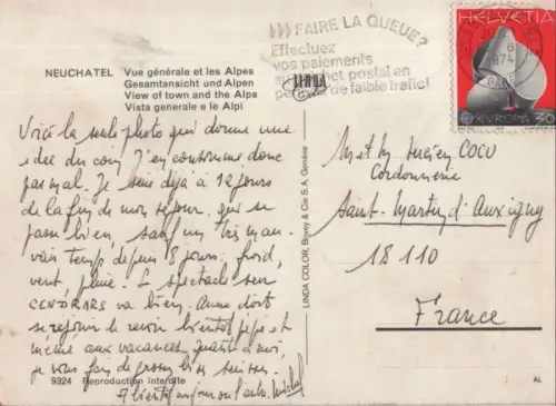 Schweiz - Neuchâtel - Schweiz - Vue generale