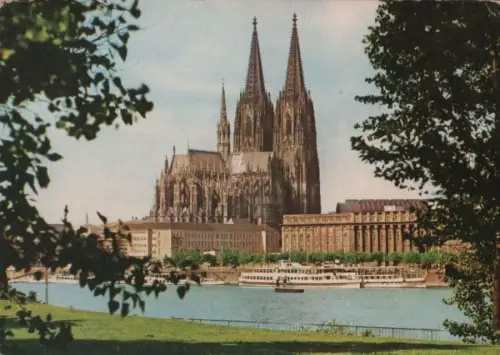Köln - Rheinufer mit Dom - ca. 1970