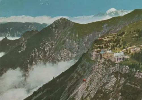 Bad Reichenhall, Berghotel Predigtstuhl mit Predigtstuhlbahn - 1964