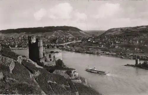 Bingen - Ehrenfels und Mäuseturm - ca. 1960
