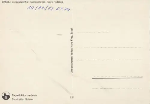 Schweiz - Basel - Schweiz - Bundesbahnhof