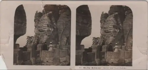 Sächsische Schweiz - Bastei [keine Ak, sondern Stereobild]
