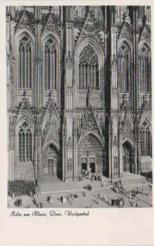 Köln - Dom, Westportal - ca. 1960