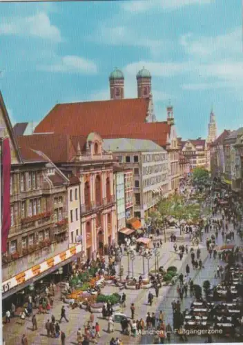 Blick in Fußgängerzone München - ca. 1985