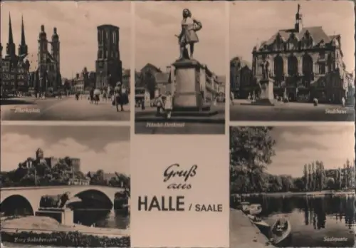 Halle - u.a. Marktplatz - 1958