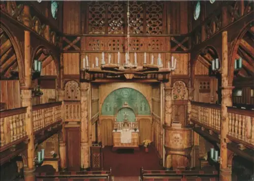 Goslar Hahnenklee - Bockswiese, Nordische Stabkirche - ca. 1985