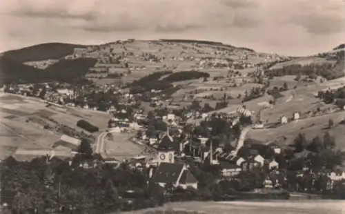 Klingenthal - Brunndöbra mit Aschberg - ca. 1955