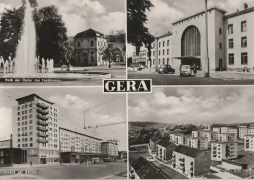 Gera - u.a. Straße der Republik - ca. 1975