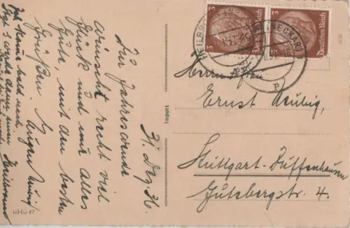 Neujahrsgrüße Winterlandschaft