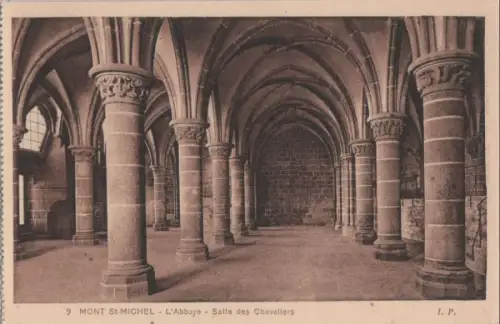 Frankreich - Mont Saint-Michel - Frankreich - Abbaye, Salle des Chevaliers