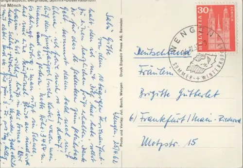 Schweiz - Jungfraujoch - Schweiz - Berghaus und Observatorium