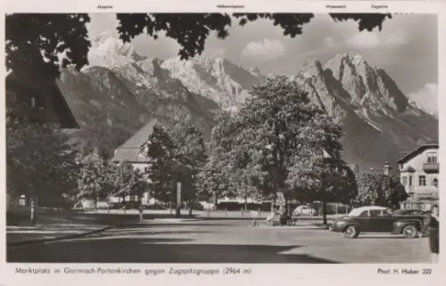 Marktplatz in Garmisch-Partenkirchen - ca. 1955