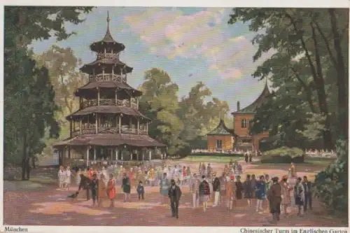 München - Englischer Garten - Chin. Turm - ca. 1935