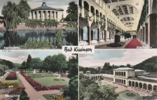 Bad Kissingen - Regentenbau, Wandelhalle, Rosengarten, Kurgarten - 1959