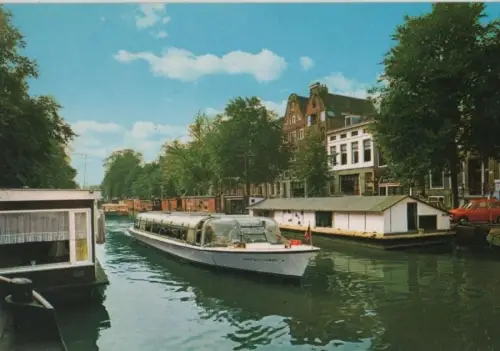 Niederlande - Niederlande - Amsterdam - Prinsengracht met woonboten - ca. 1980