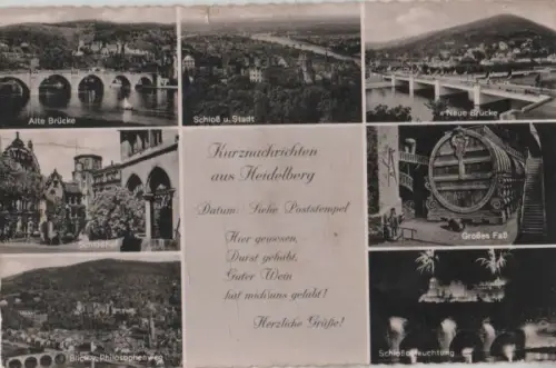 Heidelberg - u.a. Alte Brücke - 1955