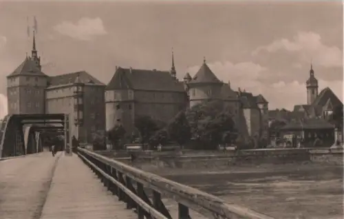 Torgau - Blick über die Elbe auf Schloß Hartenfels - 1959