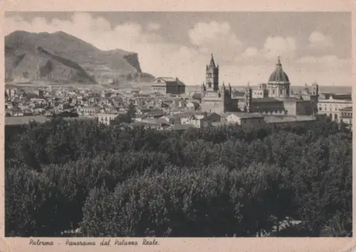 Italien - Italien - Palermo - Panorama das Palazzo Reale - ca. 1955