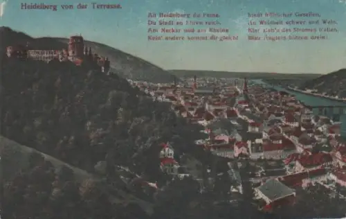 Heidelberg von der Terrasse - ca. 1925