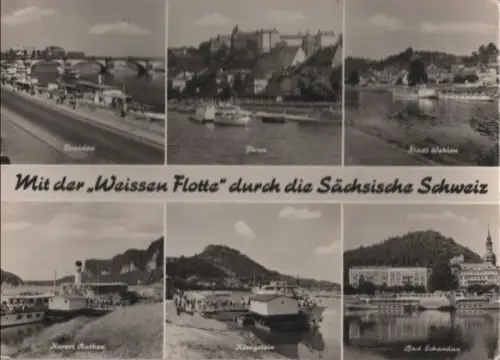 Sächsische Schweiz - mit der Weissen Flotte - 1972