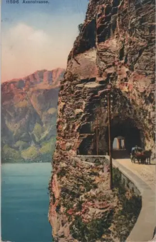 Schweiz - Schweiz - Axenstraße - mit Kutsche - ca. 1920
