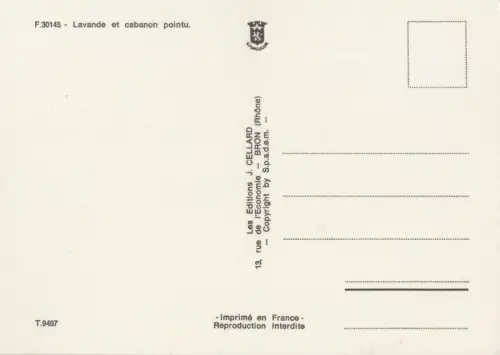 Lavande et cabanon pointu