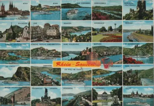 Rhein - Souvenir, u.a. Burg Rheinstein - ca. 1980